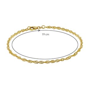 trendor 50521 Armband Frauen 333 Gold Singapur 2,4 mm