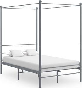 Himmelbett Grau Metall 120x200 cm