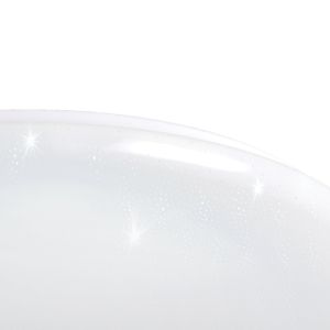 EGLO LED Deckenleuchte Mielamaro, Deckenlampe mit Kristall-Effekt, dimmbar mit Fernbedienung, Metall und Kunststoff in Weiß, warmweiß-kaltweiß, Ø50 cm