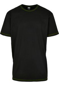 Pánské tričko Urban Classics Heavy Oversized Contrast Stitch Tee black/electriclime - S