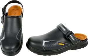 EuroRoutier Sicherheitsclog Größe 43, Sicherheitssandale, Clogs, reflektierende Bänder, LKW Trucker Sicherheitsschuhe, Arbeitsschuhe, Clog