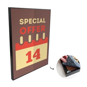 Absorberbild - Akustikbild Schallschlucker - 80x120 cm - Illustration eines Kalenders mit dem Zitat "Special Offer".
