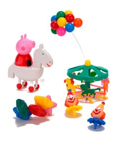 DeKora - Set dekorative Figur - Peppa Pig + Karussell Nachbildunga