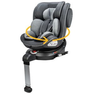 Osann Eno360 SL, drehbarer Kindersitz mit Isofix und Standfuß (0-36 kg)Reboarder - Dark Grey Melange