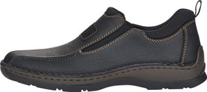 Rieker Herren Slipper rutschfest extra weit 05363, Größe:45 EU, Farbe:Schwarz