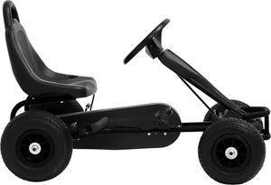 vidaXL Pedal Go-Kart mit Luftreifen Schwarz