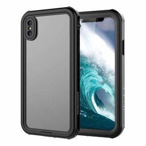 INF iPhone XS Max Handyhülle wasserdicht IP68 transparent/schwarz