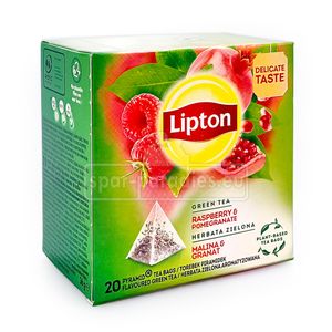 Zielona herbata Lipton Raspberry & Pomegranate, opakowanie 20 sztuk