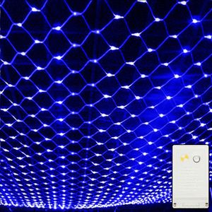 6X4m 880LEDs LED Lichterkette Lichternetz Lichtervorhang Innen Außen Weihnachtsbeleuchtung, Blau