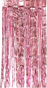 Lametta Vorhang 50x100cm, Farbauswahl:rosa