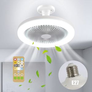 2 IN1 LED Deckenventilator Ventilator Lüfter Deckenlampe Beleuchtung mit Fernbedienung Grau LED Dimmbar Ventilator