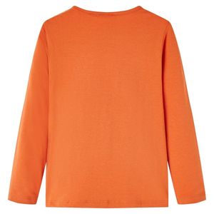 vidaXL Kinder-Langarmshirt Dunkelorange 140