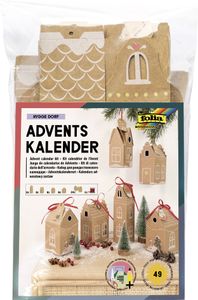 folia Adventskalender-Set HYGGE DORF 49-teilig