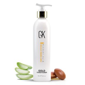 GK HAIR Global Keratin Gold Conditioner (250 ml) | Feuchtigkeitsspendende Haarspülung / Glanz und Schutz mit Arganöl, Shea Butter, natürlichen Ölen | Alle Haartypen