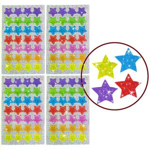 Oblique Unique 112 Funkelnde Glitzer Sterne Sticker Kinder Aufkleber - bunt