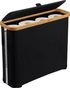 Toilettenpapier-Aufbewahrungskorb, großes Fassungsvermögen, wasserdicht, vielseitig einsetzbar, einfach zu installierender Toilettenpapier-Aufbewahrungs-Organizer mit Deckel Toilettenpapier-Aufbewahrungskorb, großes Fassungsvermögen, wasserdicht, vielseitig einsetzbar, einfach zu installierender Toilettenpapier-Aufbewahrungs-Organizer mit Deckel
