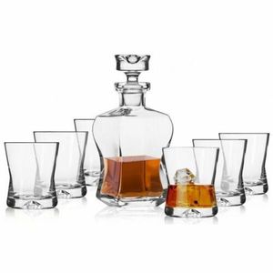 KROSNO Signature Whisky Set, Sada 7, Karafa 500 ml, 6x290 ml Pohárov