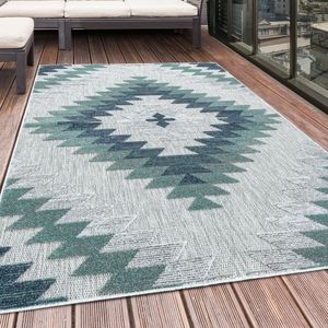 Bahama Jaky teppich indoor/outdoor hochtief effekt rechteckig 240x340cm blau