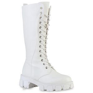 VAN HILL dámské boty na platformě se šněrováním a profilovanou podrážkou 838353, barva: bílá, velikost: 38