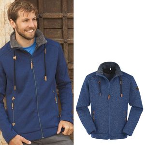 Maul Sport Herren Strickfleece Jacke Lichtenau Herren 8900676 Rauchblau 48