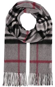 FRAAS Schal Pure Cashmere Scarf with FRAAS Plaid Grey grau mehrfarbig