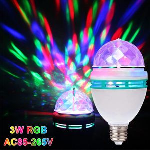 3W E27 LED Rotierend Discolicht, Discokugel Partylicht, RGB Party Disco Licht Partyleuchte Glühbirnen, Groß