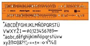 Standardgraph 2522-35                        Schriftschablone Typ B gerade (Mittelschrift) 3,5 mm