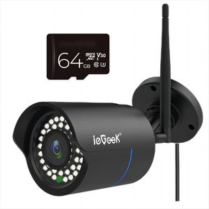 ieGeek Überwachungskamera Außen mit 64G Karte, ONVIF Outdoor IP Kamera Wifi, PIR