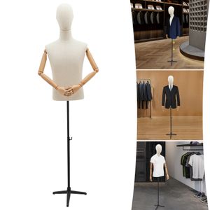 Schneiderpuppen Männliche Einstellbare Höhe 53"-76" Ankleideform Display Kleiderform (Schwarz) Schneiderpuppen Männliche Einstellbare Höhe 53"-76" Ankleideform Display Kleiderform (Schwarz)