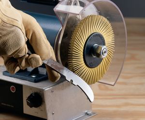 3M Radialbürstenscheibe Bristle Brush Körnung 80 Durchmesser 150mm Breite 12mm mit Adapter - 27606