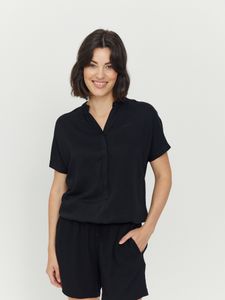 Mazine Kurzarm-bluse top seide-n Benoni black L (Damen)