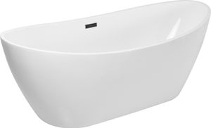 Balneo Badewanne Freistehend PARMA 170x72cm Acryl Deckel Klick-Klack Stöpsel Schwarz Balneo Badewanne Freistehend PARMA 170x72cm Acryl Deckel Klick-Klack Stöpsel Schwarz