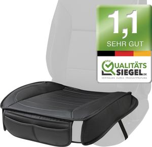 WALSER Sitzauflage Auto Fernando, Qualitätssieger *, Autositzauflage Vordersitze, Auto Sitzauflagen 1 Stück, Autositzschoner Vordersitz Kunst Leder, Autositzkissen Fahrersitz schwarz WALSER Sitzauflage Auto Fernando, Qualitätssieger *, Autositzauflage Vordersitze, Auto Sitzauflagen 1 Stück, Autositzschoner Vordersitz Kunst Leder, Autositzkissen Fahrersitz schwarz