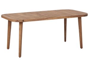 BELIANI Zahradní dřevěný jídelní stůl ze světlého akáciového dřeva 180 x 90 cm pro 6 osob rustikální styl