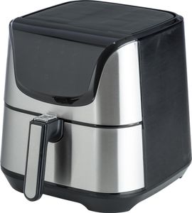 Klarstein Aero Vital deluxe - teplovzdušná fritéza, fritéza, 1700 W, objem 5,4 l, LCD dotykový displej, 8 predinštalovaných programov, nehrdzavejúca oceľ, termostat, časovač, úsporná, strieborná