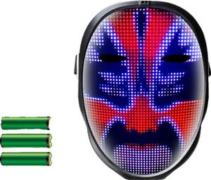 LED Leuchtenmaske, DIY Anpassung, Gestensteuerung, lebendige Anzeige , Erwachsenen Batterie Stil