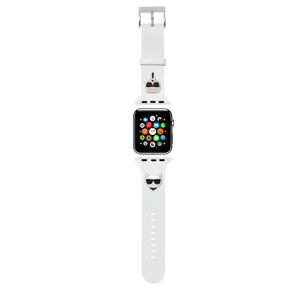 Karl Lagerfeld Silicone Karl & Choupette Heads - Watch Strap for Apple Watch 38/40/41 mm (White