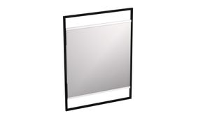 INOBA Badezimmerspiegel mit LED Beleuchtung - Spiegel Badezimmer - Badspiegel mit Schwarzem Rahmen - 80 x 60 cm - Wandspiegel Ganzkörperspiegel - KOBE Sammlung