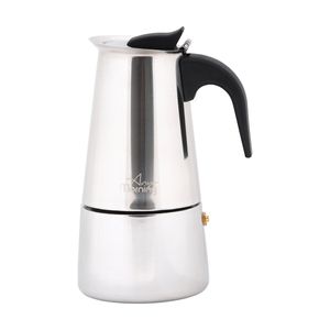 Any Morning Espressokocher | Espressokanne für alle Herdarten | inc. Induktion, Mokkakanne, Camping | Kaffeekocher für jeden Anlass | Espresso Kocher aus Edelstahl | 4 Tassen | 200 ml