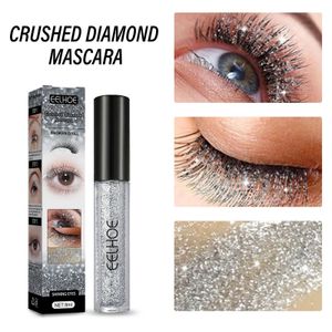 8ml Diamond Glitter Mascara,Schnelltrocknendes Waterproof Make up Langanhaltendes, wasserdichtes Curling Dickes, Glänzendes Wimpern Mascara