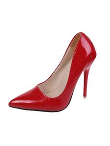 High Heels Damen Elegant Kleiderpumpe Schuhe Formeller Schlupf Auf Stiletto Heels Leichte Spitzs Zehenpumpen,Farbe:Rot,Größe:36