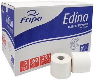 Fripa Toilettenpapier Edina 3-lagig hochweiß 60 Rollen á 250 Blatt