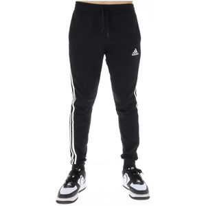 adidas Jogginghose Herren im 3 Streifen Desing mit Fleeceinnenseite, Größe:L, Farbe:Schwarz