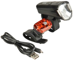 FISCHER Fahrrad-LED-Beleuchtungs-Set 30/15 Lux StVZO zugelassen