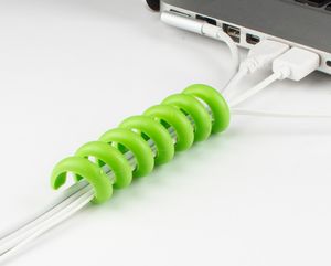 Cable Candy Mini Kabelkanal 2er-Set zum Bündeln von Kabeln, grün