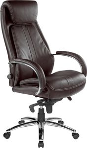Kijng Chefsessel Throne Braun Leder - Ergonomischer Bürostuhl Schreibtischstuhl Stuhl Sessel