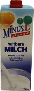 Minus L trvanlivé mlieko 1,5 % tuku 1 liter