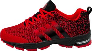 Venustein Herren Damen Sportschuhe Turnschuhe Laufschuhe Sneaker Hallenschuhe, Rot, Schwarz, Größe 42
