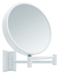 Libaro Kosmetikspiegel Imola 360° Schminkspiegel weiß Wandmontage Rasierspiegel zweiseitig Vergrößerung (3x / 7x)