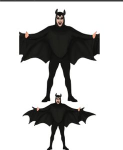 Kostým netopiera pre mužov Halloween kostým čierny